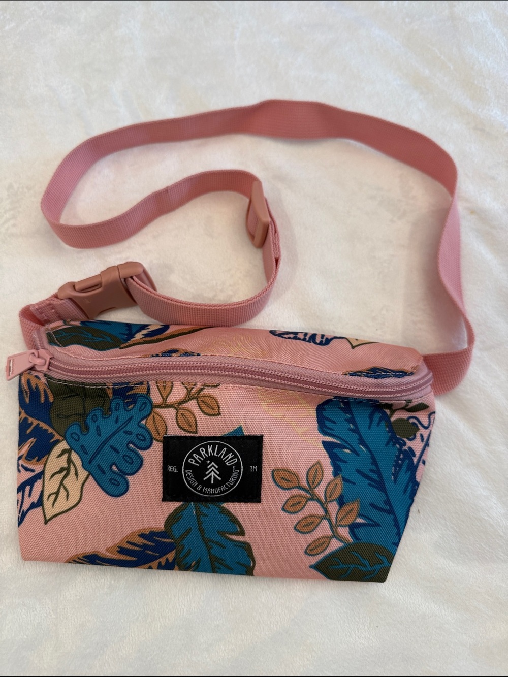NEW Parkland Tropical Belt Bag / Crossbody | Pink Floral Print | TEEN KIDS